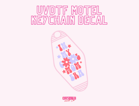 In My Cool Mom Era Motel Keychain UVDTF Decal | UVDTF Motel Keychain Sticker