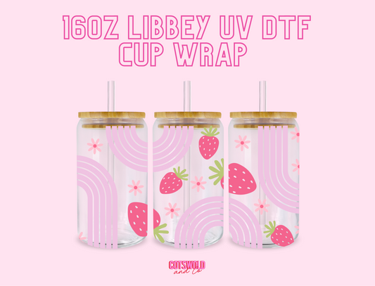 Flamingos - UV DTF CUP WRAP - 16 OZ