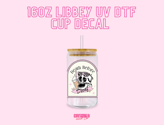 UV DTF - Falala Lala Llama Christmas 16oz Libbey cup Wrap