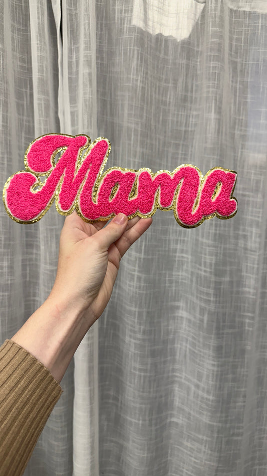 Pink Mama Chenille Patch