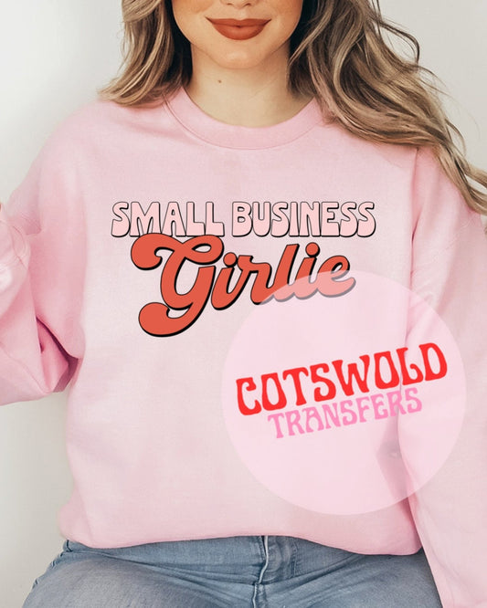 Ready to Press Small Business Girlie DTF Transfer | Retro Small Business Owner Tshirt Transfer | Small Business Owner DTF Transfer 080