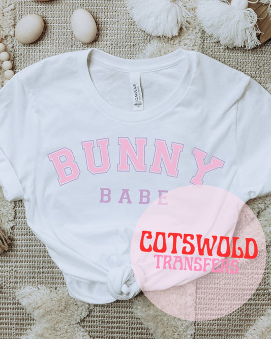 Bunny Babe Funny Easter DTF Transfer | Ready to Press Easter Tshirt Transfer | Easter Tshirt DTF Transfer